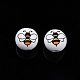 Bees Theme Printed Wooden Beads(WOOD-D006-05)-4