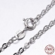 Rhodium Plated 925 Sterling Silver Cable Chains Necklaces(NJEW-M157-40C-18)-1