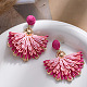 Bohemian Raffia Dangle Stud Earrings(WG28A37-03)-1