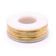 Matte Round Aluminum Wire, with Spool, Gold, 1.2mm, 16m/roll(AW-G001-M-1.2mm-14)