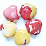 Natural Mookaite Healing Stones, Heart Love Stones, Pocket Palm Stones for Reiki Ealancing, 30x30x15mm(PW-WG48905-06)