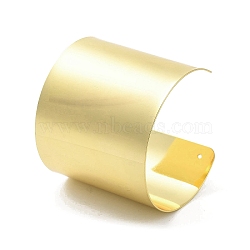 Brass Plain Wide Cuff Bangles, Long-Lasting Plated, Lead Free & Cadmium Free, Real 18K Gold Plated, Inner Diameter: 2-1/2 inch(6.5cm)(BJEW-D039-04G)