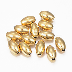 304 Stainless Steel Beads, Rice, Golden, 9.5x6mm, Hole: 2mm(STAS-H396-07G)