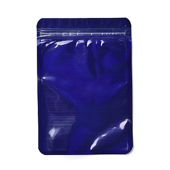 Plastic Packaging Yinyang Zip Lock Bags, Top Self Seal Pouches, Rectangle, Dark Blue, 15x10.4x0.02cm, Unilateral Thickness: 2.5 Mil(0.065mm)