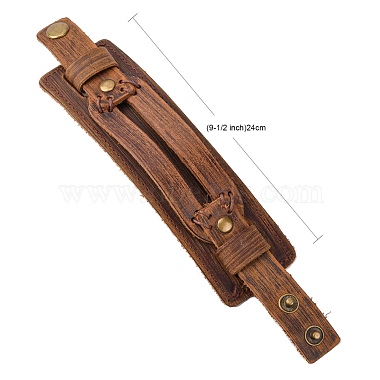 Leather Wrap Snap Bracelets(BJEW-FF0007-027B)-2
