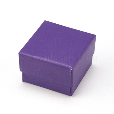 Purple Square Paper Earring Boxes
