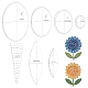 Acrylic Sunflower Quilting Rulers Set(DIY-WH0343-97)-1