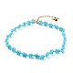 Glass Seed Beaded Flower Necklace with Alloy Enamel Bee Charm(NJEW-JN03817-01)-1