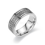 201 Stainless Steel Scale Pattern Finger Rings for Men, Stainless Steel Color, US Size 8(18.1mm)(FS-WGDD078-02)