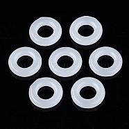 Imitation Jade Glass Linking Rings, Ring, White, 16x4mm, Hole: 8mm(GLAA-S054-35B-A02)