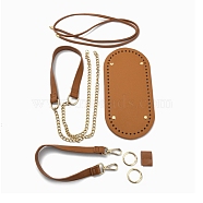 Imitation Leather DIY Purse Knitting Making Kit, including Alloy Curb Chain Strap, Spring Gate Rings, Strap with Swivel Clasp, Bottom and Drawstring Accessories, Peru, 7pcs/set(DIY-WH0304-313)