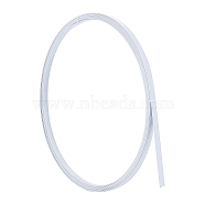 Plastic Covered Steel Boning for Bridal Dress Bustle, Crinoline Boning, White, 8.5x1.2mm(DIY-WH0304-604B)