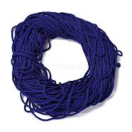 Polyester Cord, Twisted Cord, Dark Blue, 5mm, about 97~100m/bundle(NWIR-P021-022)