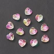 Transparent Glass Beads, Faceted, Heart, Clear AB, 10x10x7mm, Hole: 1~1.2mm(GLAA-K002-07A-20)