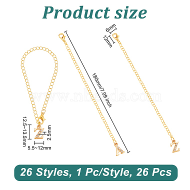 Letter A~Z Alloy Rhinestone Cup Pendant Decorations(HJEW-AB00386)-2