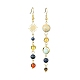 Chakra Theme Natural & Synthetic Mixed Gemstone Beads Dangle Earrings(EJEW-TA00382)-1