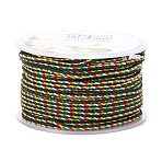 Multi-Color Decorative Braided Nylon Cord, Macrame Woven Rope, for Jewelry Making String Knitting Craft, Dark Green, 2mm, about 25.1 yards(23m)/roll(NWIR-Z003-E07)