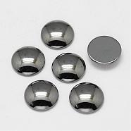 Non-magnetic Synthetic Hematite Cabochons, Half Round/Dome, 4x4mm(G-P162-05-4mm)