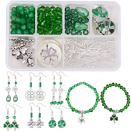 DIY Earring Making, with Glass Beads, Alloy Tube Bails and Pendants, Brass Earring Hooks, Mixed Color(DIY-SC0008-37)