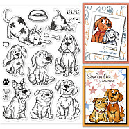 PVC Stamps, for DIY Scrapbooking, Photo Album Decorative, Cards Making, Stamp Sheets, Film Frame, Dog Pattern, 21x14.8x0.3cm(DIY-WH0371-0027)