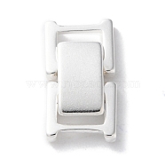 Brass Watch Band Clasps, Cadmium Free & Lead Free, Rectangle, 925 Sterling Silver Plated, 15x8.5x4mm(KK-F880-21D-S)