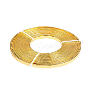 Aluminum Wire, Flat, Goldenrod, 5mm, about 32.8 Feet(10m)/roll(AW-BC0002-01A-5mm)