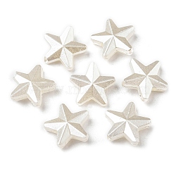ABS Imitation Pearl Beads, Star, 11x11x4mm, Hole: 1.6mm(X-OACR-K001-33)
