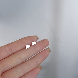 Alloy Earrings for Women, with 925 Sterling Silver Pin, Cloud, 10mm(FS-WG98937-55)