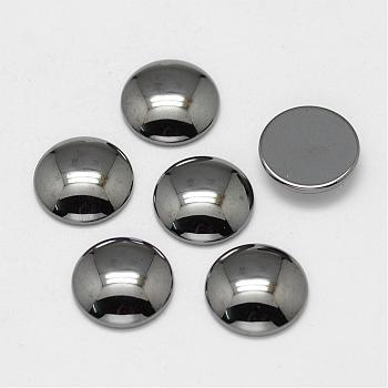 Non-magnetic Synthetic Hematite Cabochons, Half Round/Dome, 4x4mm