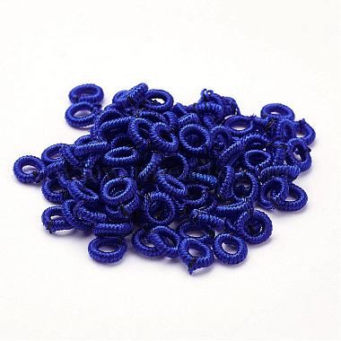 6mm MediumBlue Ring Polyester Beads