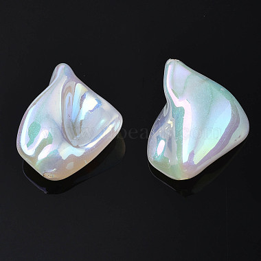 Rainbow Iridescent Plating Acrylic Beads(PACR-S221-002)-4