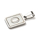 304 pendentifs en coquillage blanc naturel pavés en acier inoxydable(STAS-S130-03P-O)-2