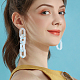 5 Pairs 5 Colors Acrylic Cable Chains Dangle Stud Earrings(EJEW-AN0004-06)-5