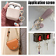 6Pcs 6 Styles Nuggets Natural Gemstone Wire Wrapped Keychain Key Ring(KEYC-NB0001-50)-6