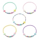 Цветочные непрозрачные акриловые эластичные детские ожерелья(NJEW-JN03973)-1
