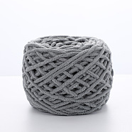 Soft Crocheting Polyester Yarn, Thick Knitting Yarn for Scarf, Bag, Cushion Making, Light Grey, 6mm(SENE-PW0020-04-15)
