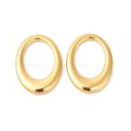 Ion Plating(IP) 304 Stainless Steel Linking Rings, Oval, Real 18K Gold Plated, 26.5x19.5x2.7mm, Inner Diameter: 17x13mm(STAS-L268-040G)