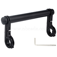 Bicycle Handlebar Extension, Aluminium Alloy Rod, Plastic Extension, Iron Findings, Black, Packing Box: 26x12x2.8cm(AJEW-WH0019-50A)