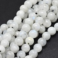 Natural Moonstone Beads Strands, Round, 6.5mm, Hole: 0.8mm, about 62pcs/strand, 15.6 inch(39.8cm)(G-I249-B04-01)