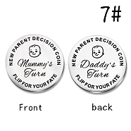 Stainless Steel Commemorative Coins, Double Sided, Flat Round with Pattern, Baby Pattern, 29.5x1.5mm(STAS-WH0022-46G)