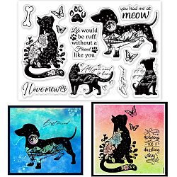 PVC Plastic Stamps, for DIY Scrapbooking, Photo Album Decorative, Cards Making, Stamp Sheets, Dog Pattern, 160x110x3mm(DIY-WH0167-57-0546)