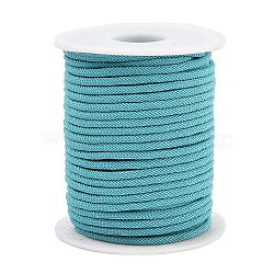 Nylon Threads, Milan Cords/Twisted Cords, Deep Sky Blue, 3mm, about 21.87 yards(20m)/roll(NWIR-P018-50)