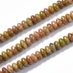 Natural Unakite Beads Strands, Rondelle, 4~5x2mm, Hole: 0.8mm, about 165~170pcs/strand, 14.96~15.35 inch(38~39cm)(G-S366-095)