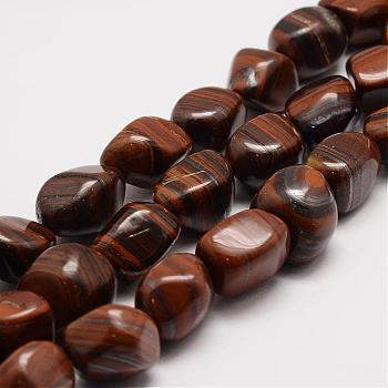 Natural Tiger Iron Bead Strands, Tumbled Stone, Nuggets, 18~25x16~18x12~16mm, Hole: 1~1.8mm, about 19~22pcs/strand, 15.75 inch