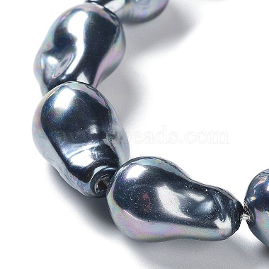 Electroplated Shell Pearl Beads Strands(BSHE-G035-01A-02)-3