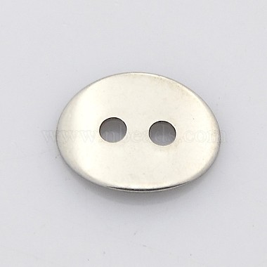 Овальной 2 отверстия 201 кнопки из нержавеющей стали(STAS-N048-01)-2