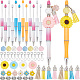 DIY Alloy Enamel Flower & Tassel Charms Beadable Pen Making Kit(DIY-SC0024-41)-1