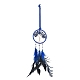 Iron Woven Web/Net with Feather Pendant Decorations(AJEW-P097-09)-1