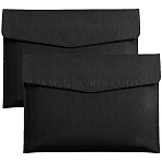 Imitation Leather Documents Pockets, Rectangle, Black, 240x330mm(OFST-CL0001-11)