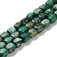 Natural Dolomite Beads Strands, Dyed, Cuboid, Dark Green, 7~7.5x5~5.5x5~5.5mm, Hole: 1.2mm, about 55pcs/strand, 15.67~15.94 inch(39.8~40.5cm)(G-F765-L03-01)